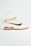 Beige Women's Ballerina Flats with Ankle Straps M726890209 - 8