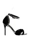 Black/Platinum Women's Heeled Shoes B922113802 - 5