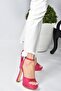 Fuchsia Suede Women's Heeled Shoes K404580102 - 3