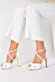 White Platform Thick Heeled Women's Shoes M348010209