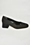 T752827002 Black Suede Low Heeled Women's Shoes - 5