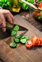 Glass Cutting Board and Presentation Tray with Old Wood Look 30cm X 40cm