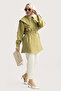 6429 - Stylish Comfortable Buttoned Waist Belt Detailed Doll Collar Women's Viva Cap - 3
