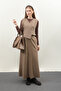 Dark Mink Double Breasted Vest Suit - 3