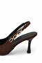 Nola Women's Pointed Toe Open Back Thin Heeled Shoes 1122 - 4
