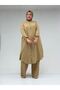 58092 Plus Size Double Button Detailed Muslin Shirt - Biscuit - 8