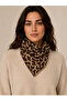 Leopard Patterned Knitwear Scarf