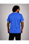Men's Large Size Crew Neck T-Shirt with Pockets 26143 Cobalt Blue - 2