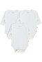 Plain Long Sleeve 3-Piece Set for 1-3 Years Old with Snap Fasteners - White 12-18 Months