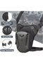 Men's Black Waterproof Waist Leg Shoulder Biker Bag - 7