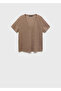 Linen T-shirt with V-neck - 3