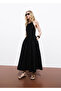 Double-Breasted Back Detail Halter Neckline Dress - 2