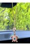 Gilded Pink Turtle Metal Evil Eye Beaded Car Mirror Ornament Car Amulet Evil Eye Protection - 4