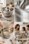 Deep Bowl with Stainless Steel Scale - 24 cm 2 Liter Mixing Bowl Professional 304 Stainless Steel 721842 - 3