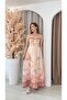 Women's Shoulder Tie Thick Belted Lined Floral Maxi Long Linen Dress - 3