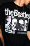 Black the Beatles Printed Oversize Unisex Cotton T-Shirt - 6