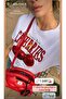 Cherries Written Cherry Design Printed White Women's Oversize T-Shirt - 2