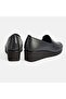Women's Navy Blue Desacomfort Wedge Heeled Leather Shoes - 8