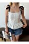 Women's Bow Detailed Strap Blouse - 2