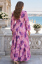 Patterned Hijab Dress Purple 568 - 5