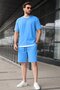 Blue Oversize Men's Shorts Set 5668