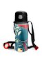 Kids Indigo Red Astronaut Patterned Aluminum Water Bottle with Straw 600 ml 11941 - 6