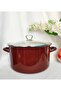 Kazan Boy Brown Enamel Pot 8 Liters 28 cm Diameter with Gold Lid for Paste Jam Milk Yogurt Pot - 4