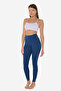 Women's Navy Blue Combed Modal High Waist Sports Leggings 1905 - 2