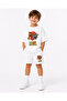 Super Bear Adventure Super Bear Printed Oversize 100% Cotton T-Shirt Shorts 2-Piece Children's Set