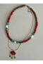 Design Hematite-Turquoise-Pearl-Red Coral-2-Eye Necklace - 5