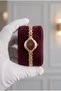 Women's Steel Watch Gold Color & Burgundy Dial Vintage Elegant Stylish Old Money Premium Women's Wristwatch Luxury Design |   Limited Edition 2026 - 4
