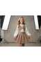 Girl's Gabardine Vest String Shirt Pleated Skirt and Gold Buckle Belt 4-Piece Set - 3