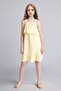 Linen Look Strap Dress for Girls H3764A826Hs - 4