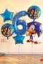 Sonic the Hedgehog Concept 6 Year Old Balloon Set Sonic Birthday Balloon Set