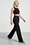 Comfortable Fit High Waist Wide-Leg Viscose Mix Women's Trousers - 3