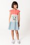 Short Sleeve Checkered and Floral Girl's Dress - 7