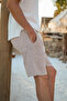 Arte Burgundy Striped Cotton Men's Shorts - 2