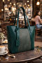 Green Textured Panel Shoulder Bag |   Green Mt1589 - 4