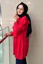 High Collar Asymmetrical Mercerized Tunic - 2