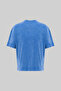 Men's Washable Basic Oversize T-Shirt with Light Blue Effect - 2