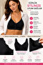 Women's Seamless Laser Cut Front Snap Gathered Bra with Wide Straps Comfortable Bustier - 4