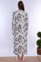 Floral Patterned Dressing Gown Maternity Nightgown Set Effortt - Ecru - 5