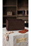 Double Compartment Standard Bag Inside Organizer Dark Brown Color