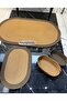 70X120Cm,40X60Cm. Bathroom Set with 2 Mats, 2 Oval Baskets. Gift, Dowry, Bohemian, Decorative - 7