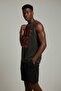 Black Men's Cotton Training Sportsman Tank Top Oversized Washable Goat 23 Printed Sleeveless T-Shirt - 7