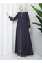 Mevlana Ferace Embroidered Detailed Casual Wear for Pilgrimages and Umrels - 6