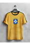 Pele Brazil Jersey Printed Unisex Oversize Cut Crew Neck Brazil Tshirt - 2
