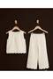 Transparent Girls' Suit with Muslin Linen Pants