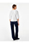 Cotton Round Mandarin Collar Short Balloon Sleeve Oversize Shirt - 4