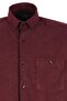 Men's Claret Red Classic Cut Long Sleeve Collar Buttoned Winter Shirt - 3